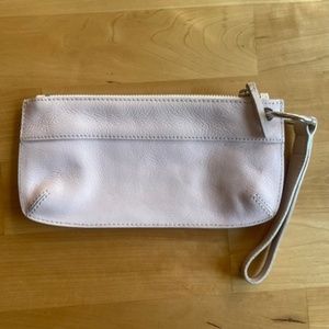 Banana Republic pale pink wristlet clutch